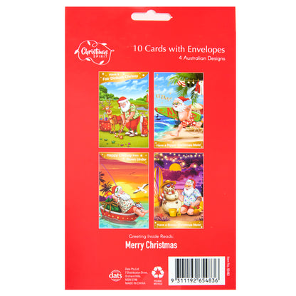 Christmas Greeting Cards 10pk, 115x177mm
