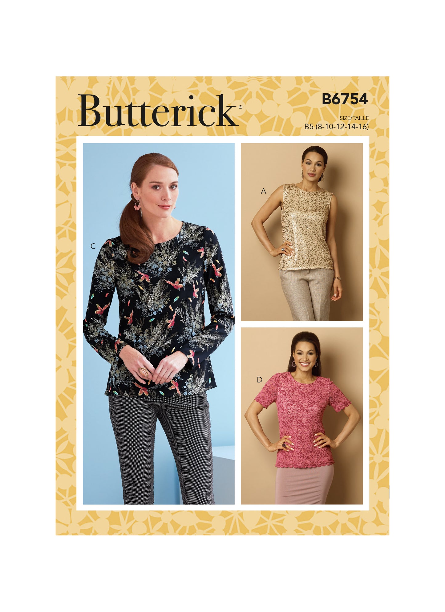 Butterick Pattern B6754 Misses Top / Vest