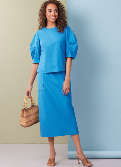 Butterick Pattern B7002 Misses’ and Women's Top, Skirt and Pants