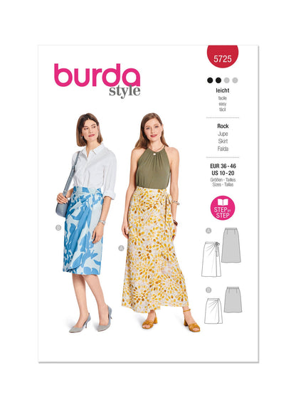 Burda Pattern 5725 Misses' Skirt