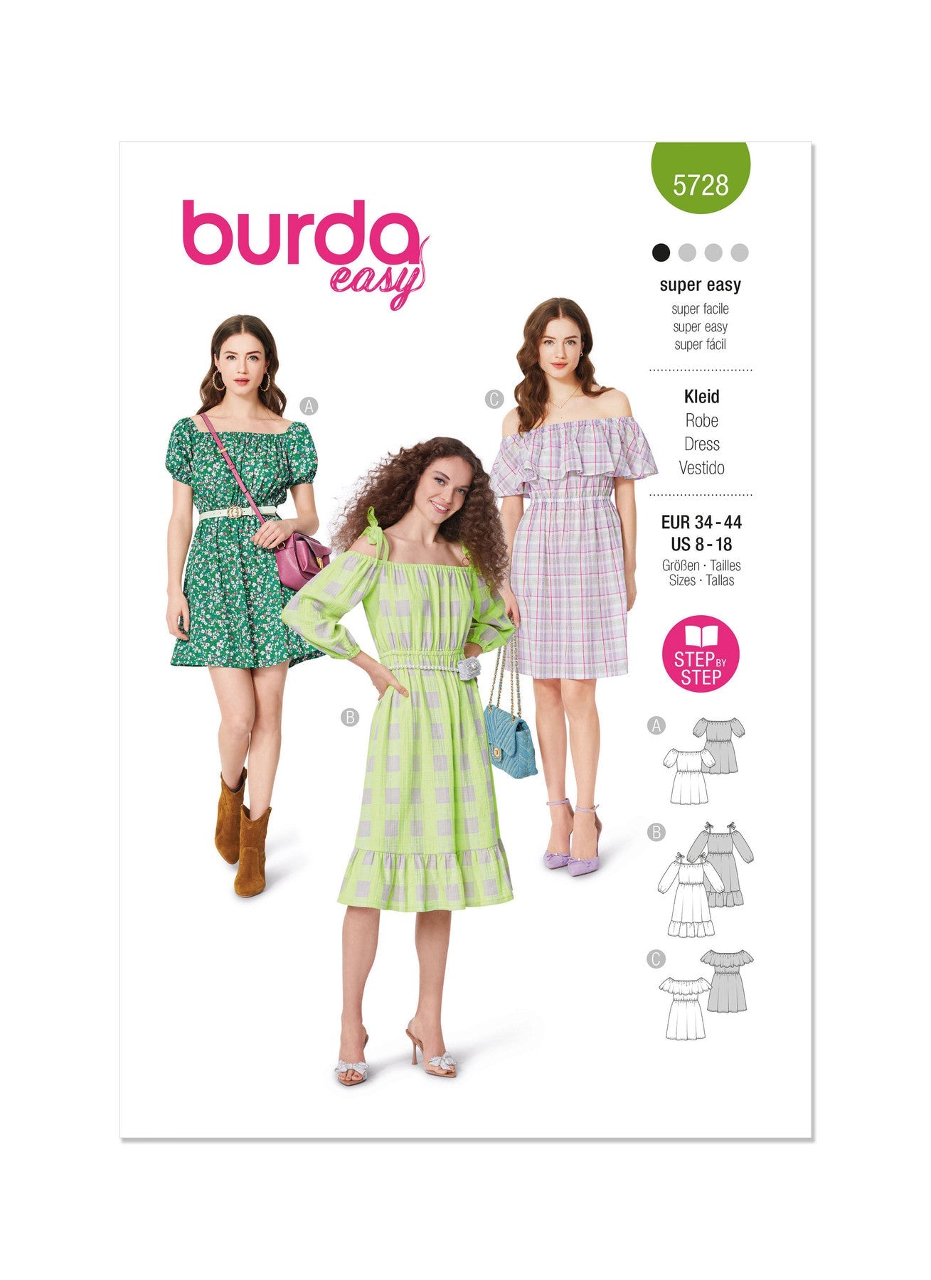 Burda Pattern 5728  Misses' Dress