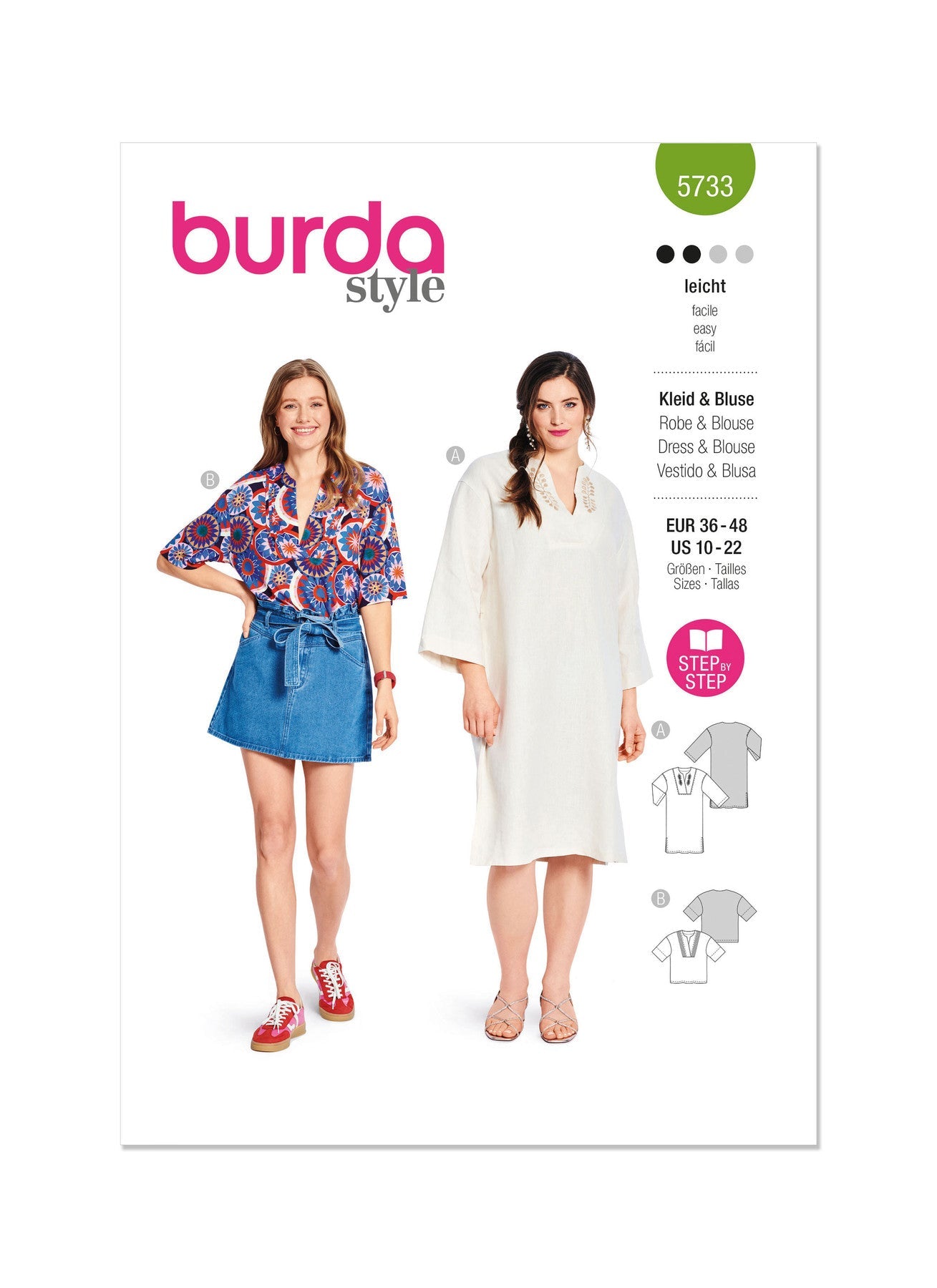 Burda Pattern 5733  Misses' Dress & Blouse