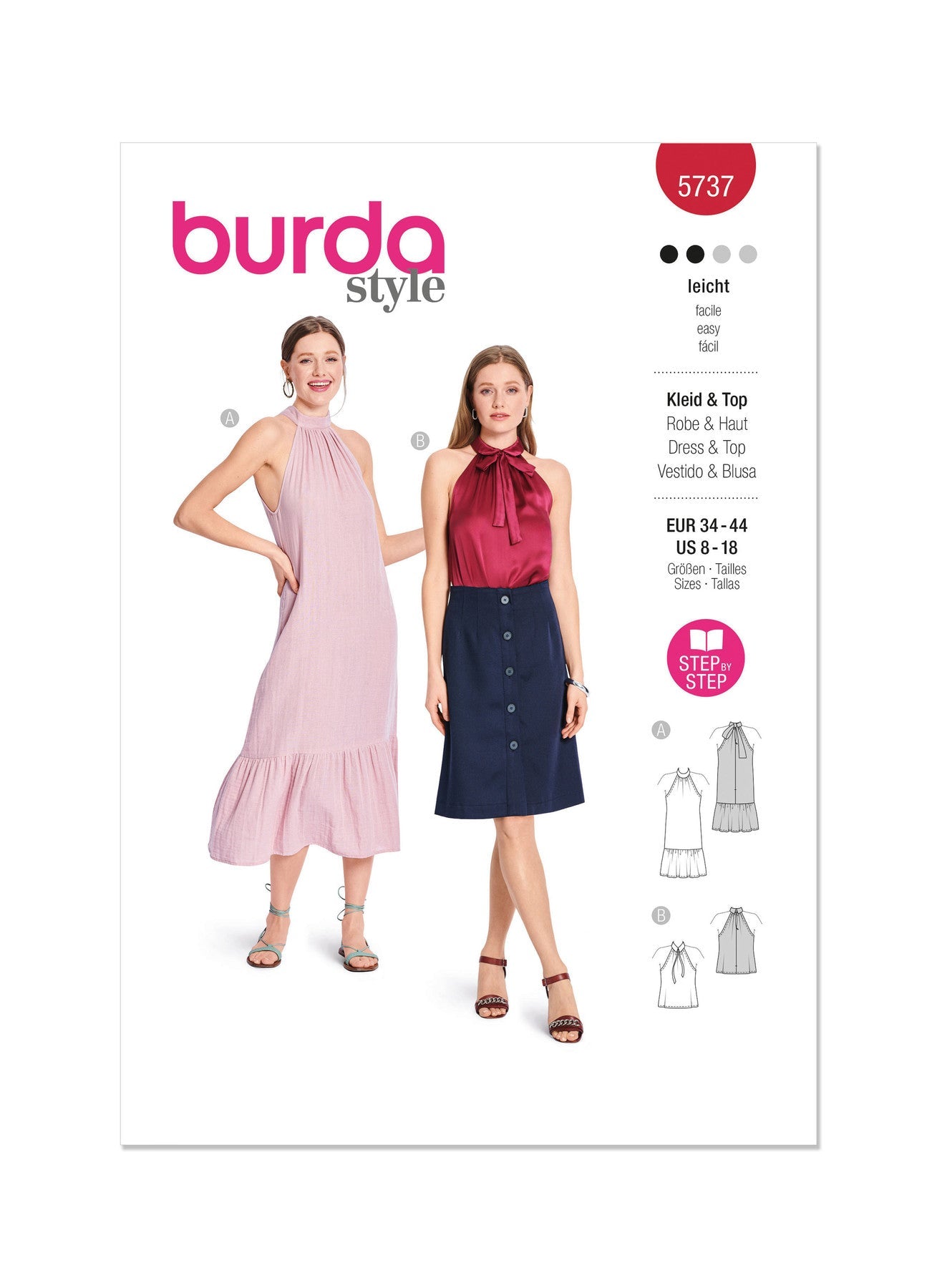 Burda Pattern 5737  Misses' Dress & T-Shirt
