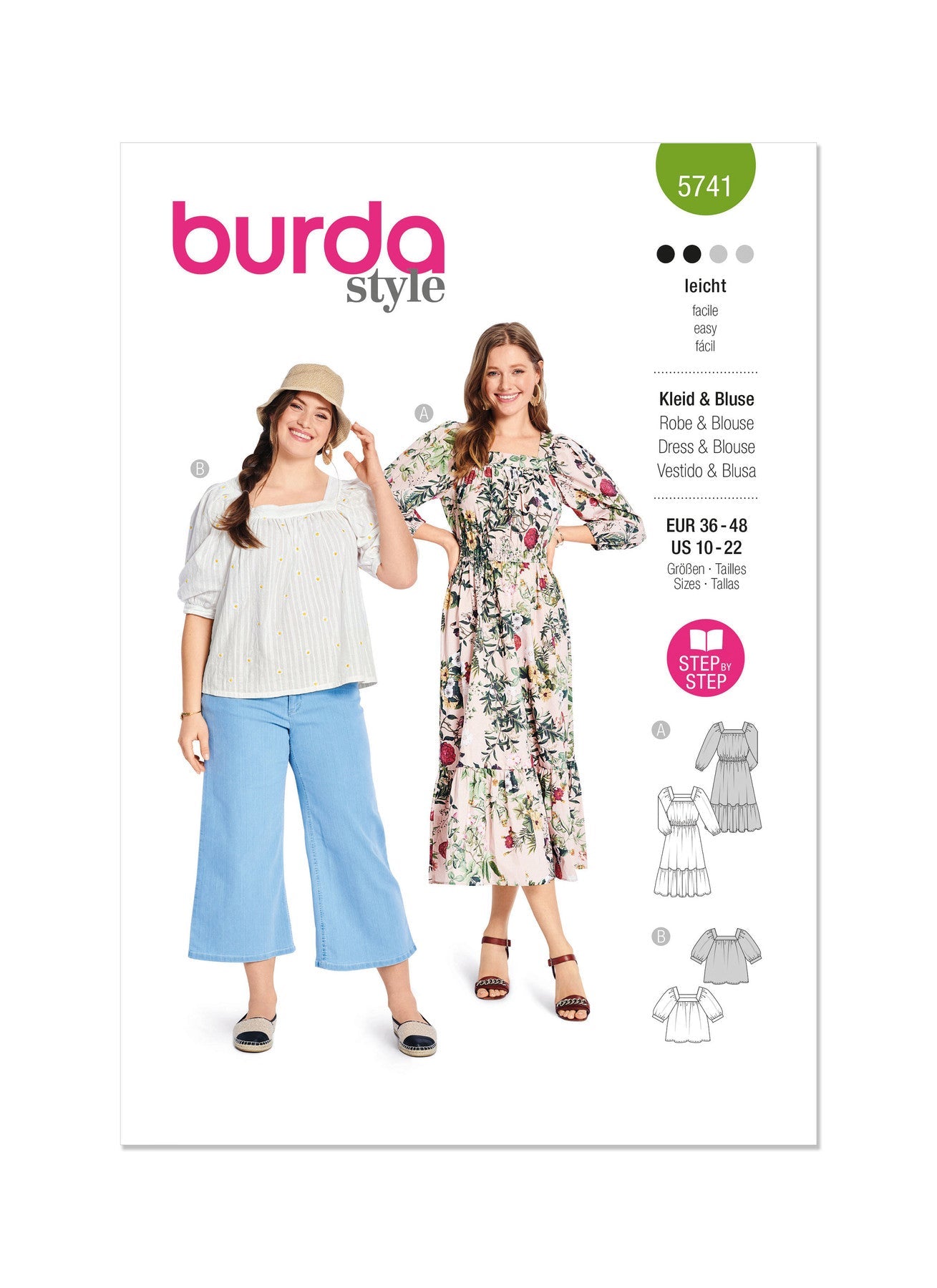 Burda Pattern 5741  Misses' Blouse & Dress