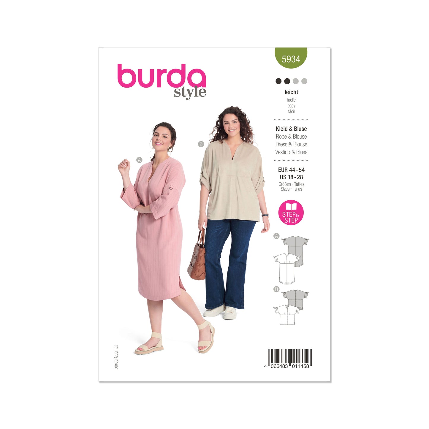 Burda Pattern 5934 Plus Size Dress