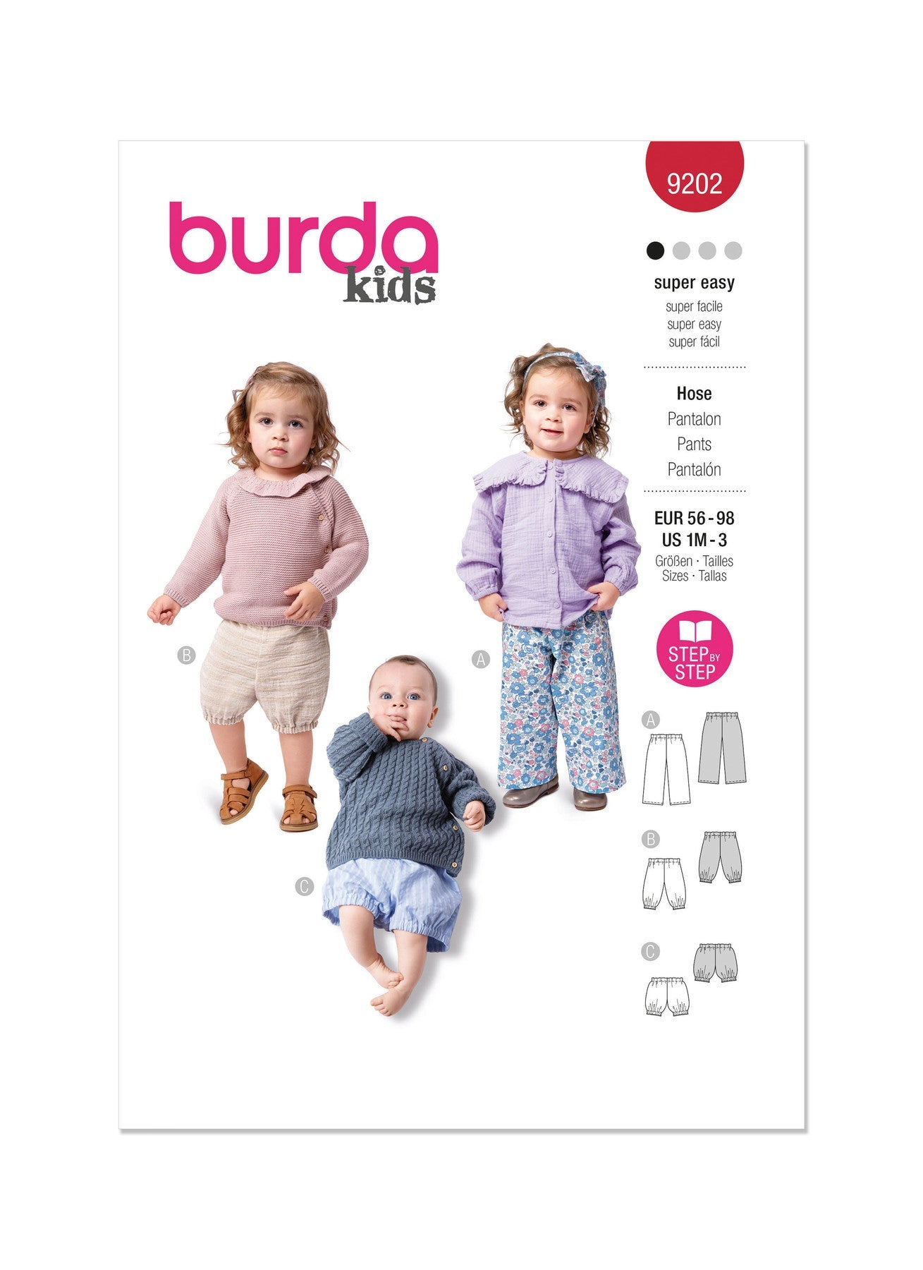 Burda Pattern 9202 Baby Skirt Pants