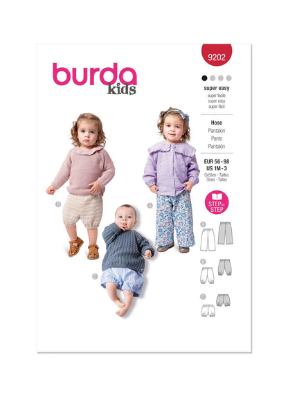 Burda Pattern 9202 Baby Skirt Pants