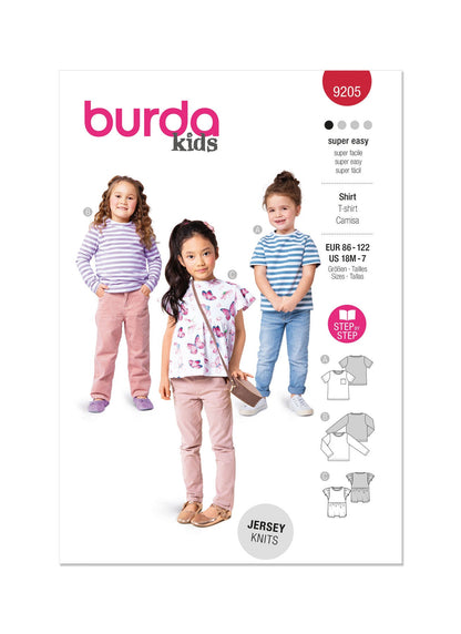 Burda Pattern 9205 Toddlers' T-Shirt