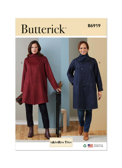 Butterick Sewing Pattern B6919 Misses’ Coat