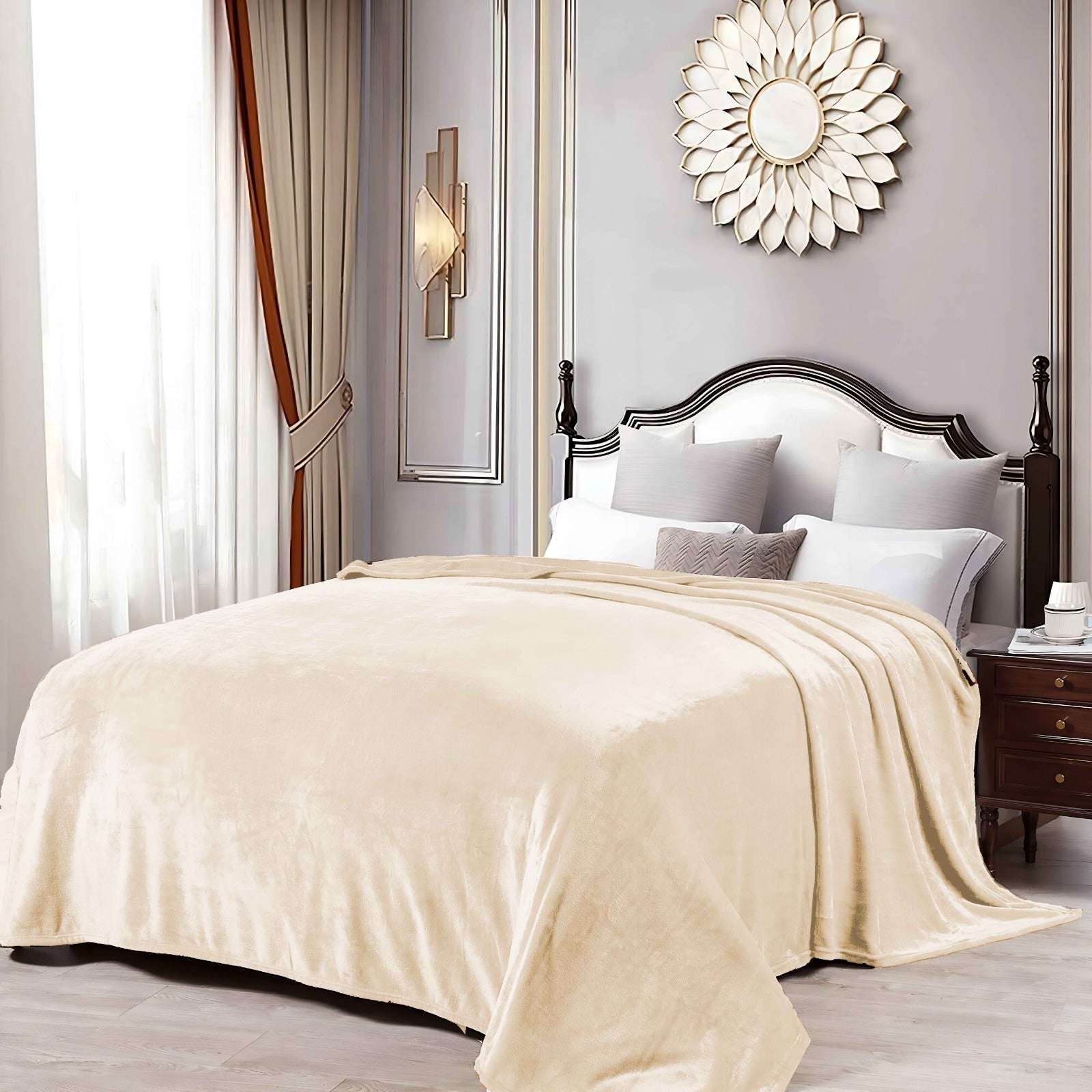 Formr Luxury Mink Blanket, Beige, 2.1m x 2.3m