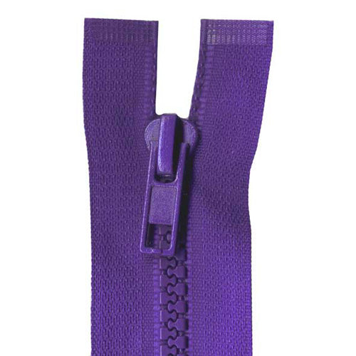 Chunky Open End Zip, Purple