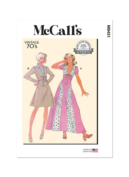 McCall's Pattern M8431 Misses' Top and Skirt