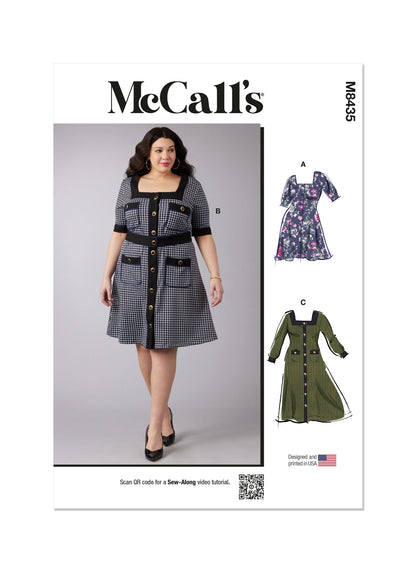 McCall's Pattern M8435 Plus Size Dress