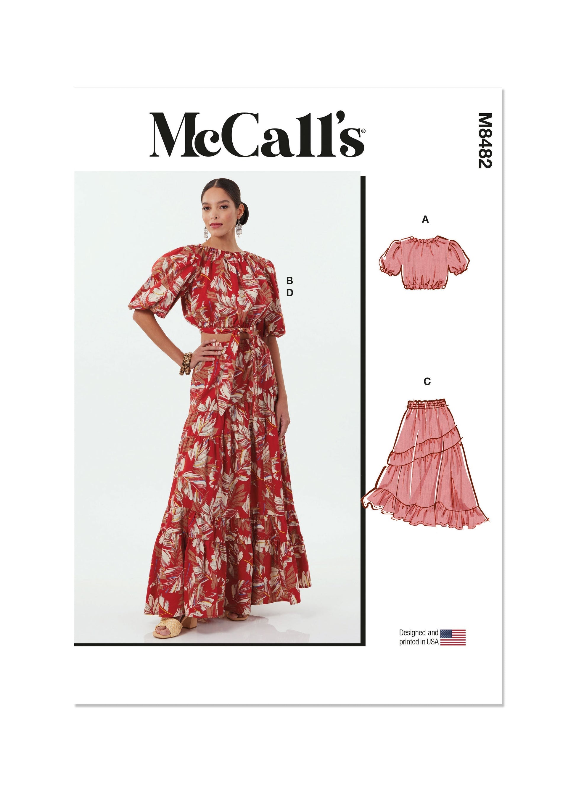 McCall's Pattern M8482 Misses' Tops and Skirts