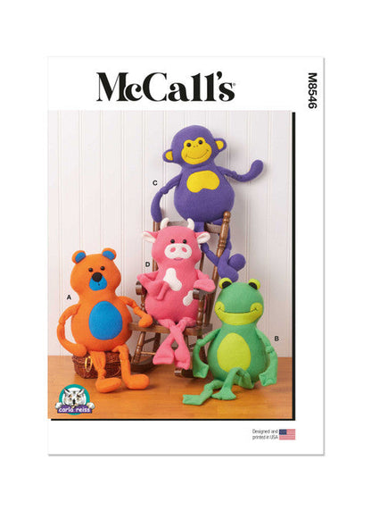 McCall's Pattern M8546 Plush Animals
