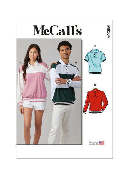 McCall's Pattern M8564 Unisex Knit Pullover Tops