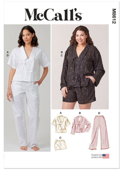 McCall's Pattern M8612 Misses' and Women's Pajamas