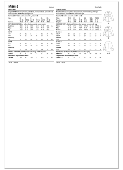 McCall's Pattern M8615 Unisex Top Vest