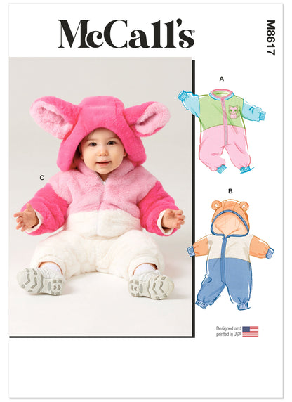 McCall's Pattern M8617 Babies' Jumpsuits