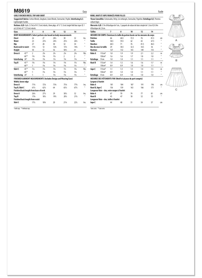 McCall's Pattern M8619 Girls' Ruched Dress, Top and Skirt