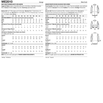McCall's ME201 Men's Varsity Bomber Jacket