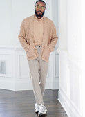 KnowMe Pattern Me2105 Men's Knit Turtleneck and Cardigan