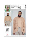 KnowMe Pattern Me2105 Men's Knit Turtleneck and Cardigan