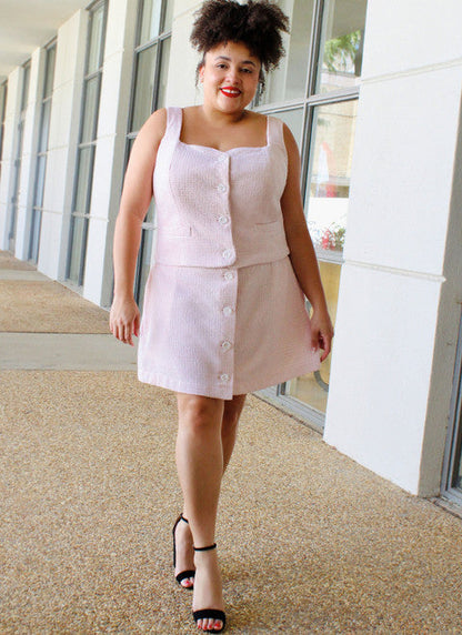 McCall's Pattern ME2107 Misses' and Miss Petite Top and Skirt in Two Lengths