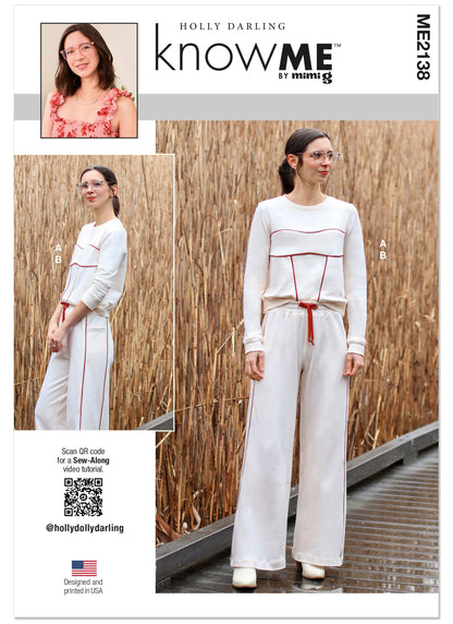 KnowMe Pattern Me2138 Misses' Sweatsuit Top and Pants