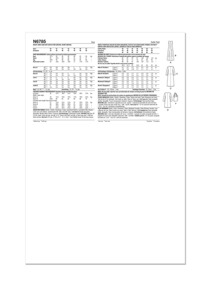 Newlook Pattern 6785 Misses' Dress