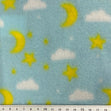 Printed Polar Fleece Fabric, Moon Star Cloud- 150cm Width