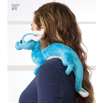 Simplicity Pattern 8715 Stuffed Dragons