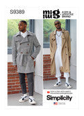 Simplicity Pattern 9389 Men's Trench Coat in Two Lengths