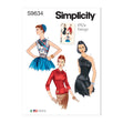 Simplicity Pattern S9634h Misses' Vintage Blouses and Cummerbund