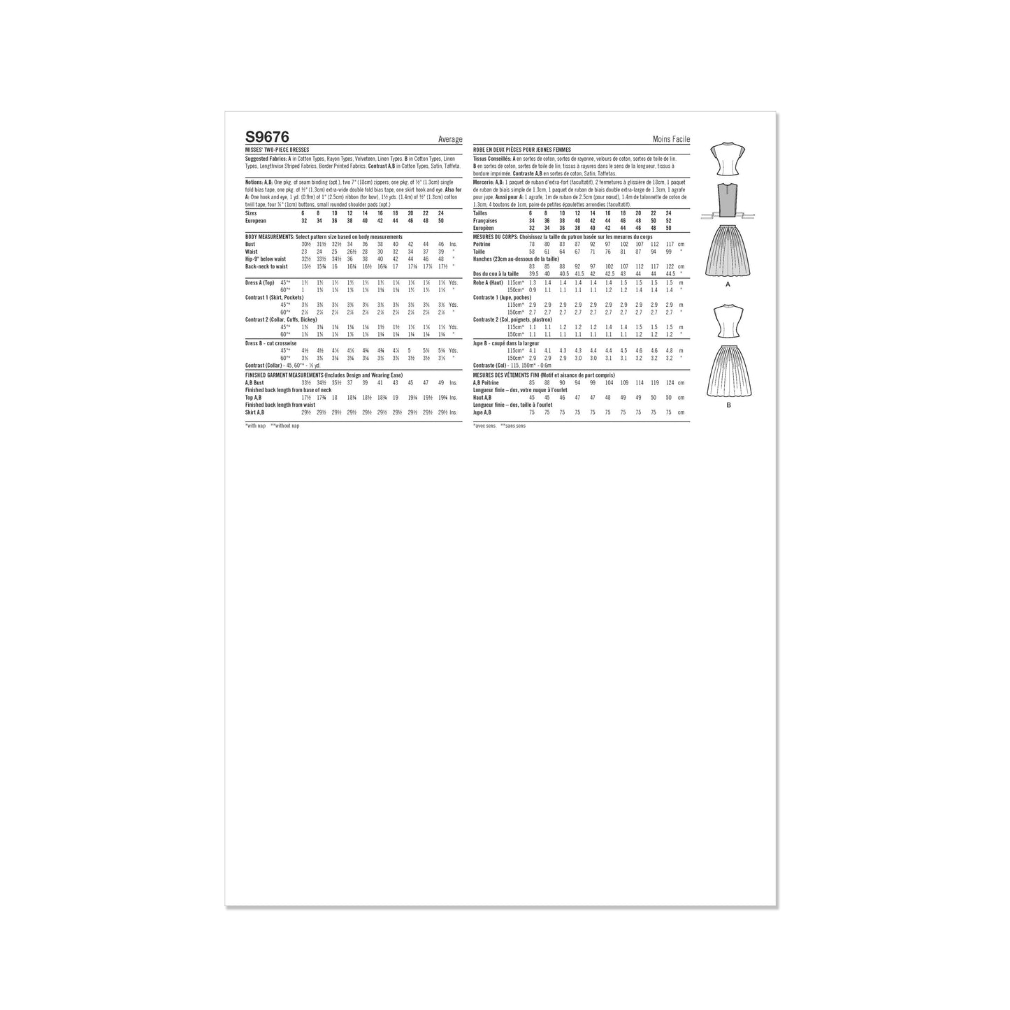 Simplicity Pattern S9676 Misses Dress