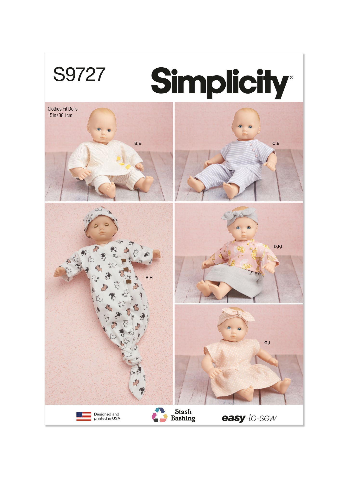 Simplicity Pattern S9727 Undefined Doll Clothes