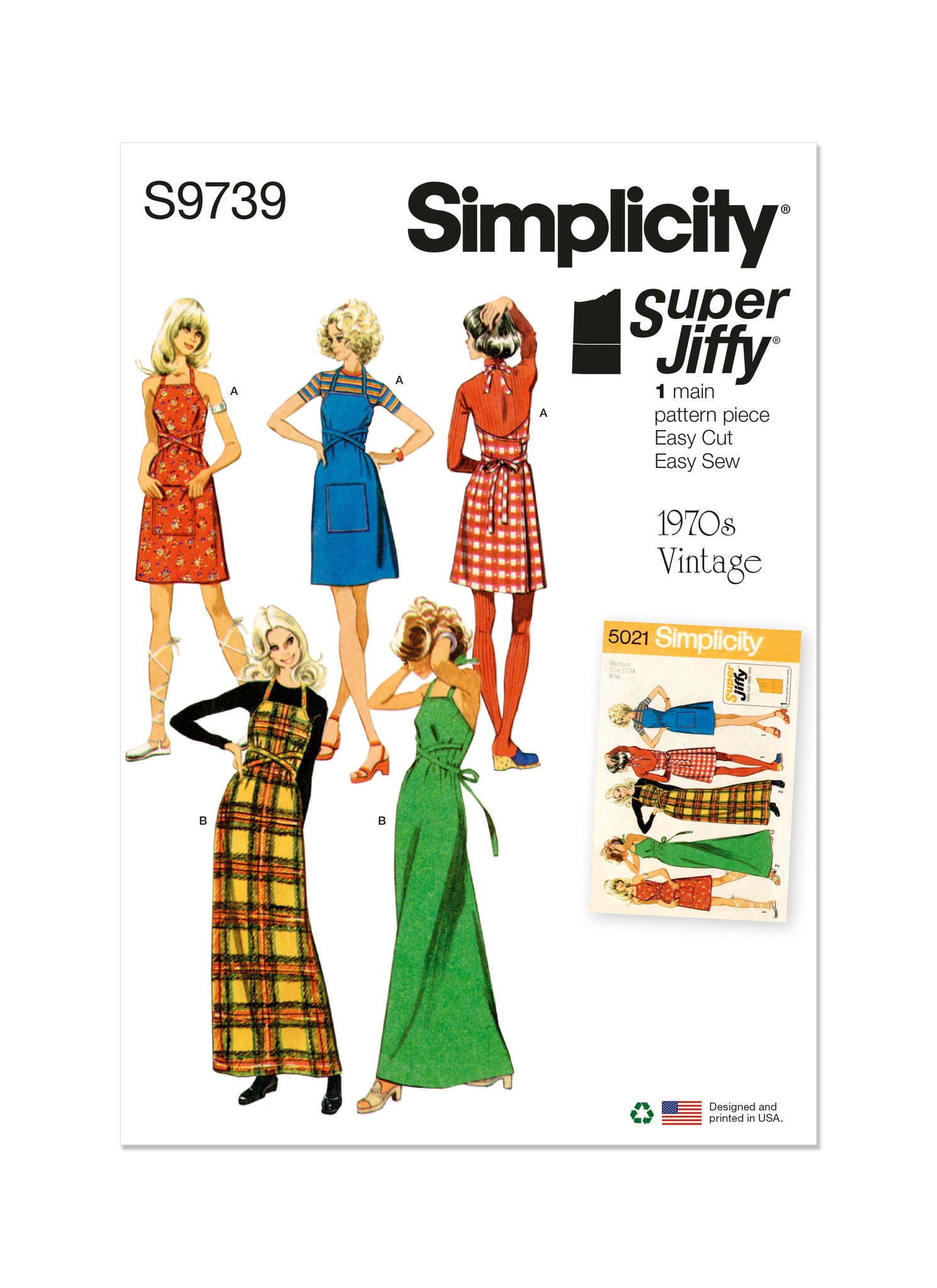 Simplicity Sewing Pattern S9594 Misses' Vintage Jiffy Dress