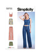 Simplicity Pattern S9755 Misses' Misses' Top, Skirt, Pants and Shorts