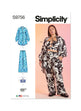 Simplicity Pattern S9756 Misses' and Women's Shirt, Pants and Halter Top