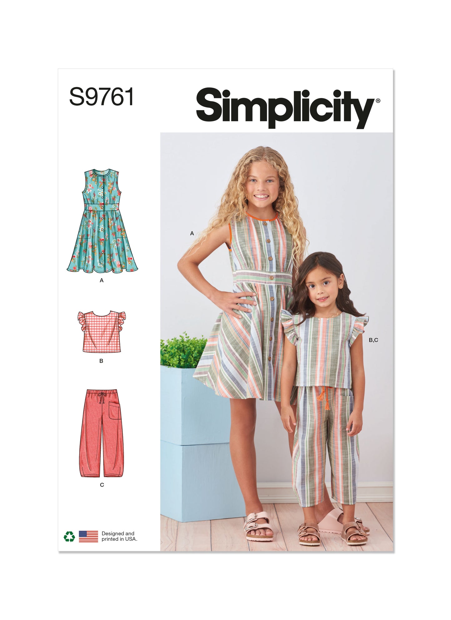 Simplicity Pattern S9761 Child Girl Sportswear