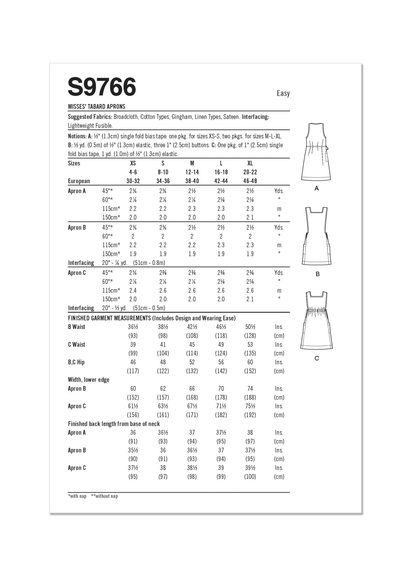 Simplicity Pattern S9766 Apron