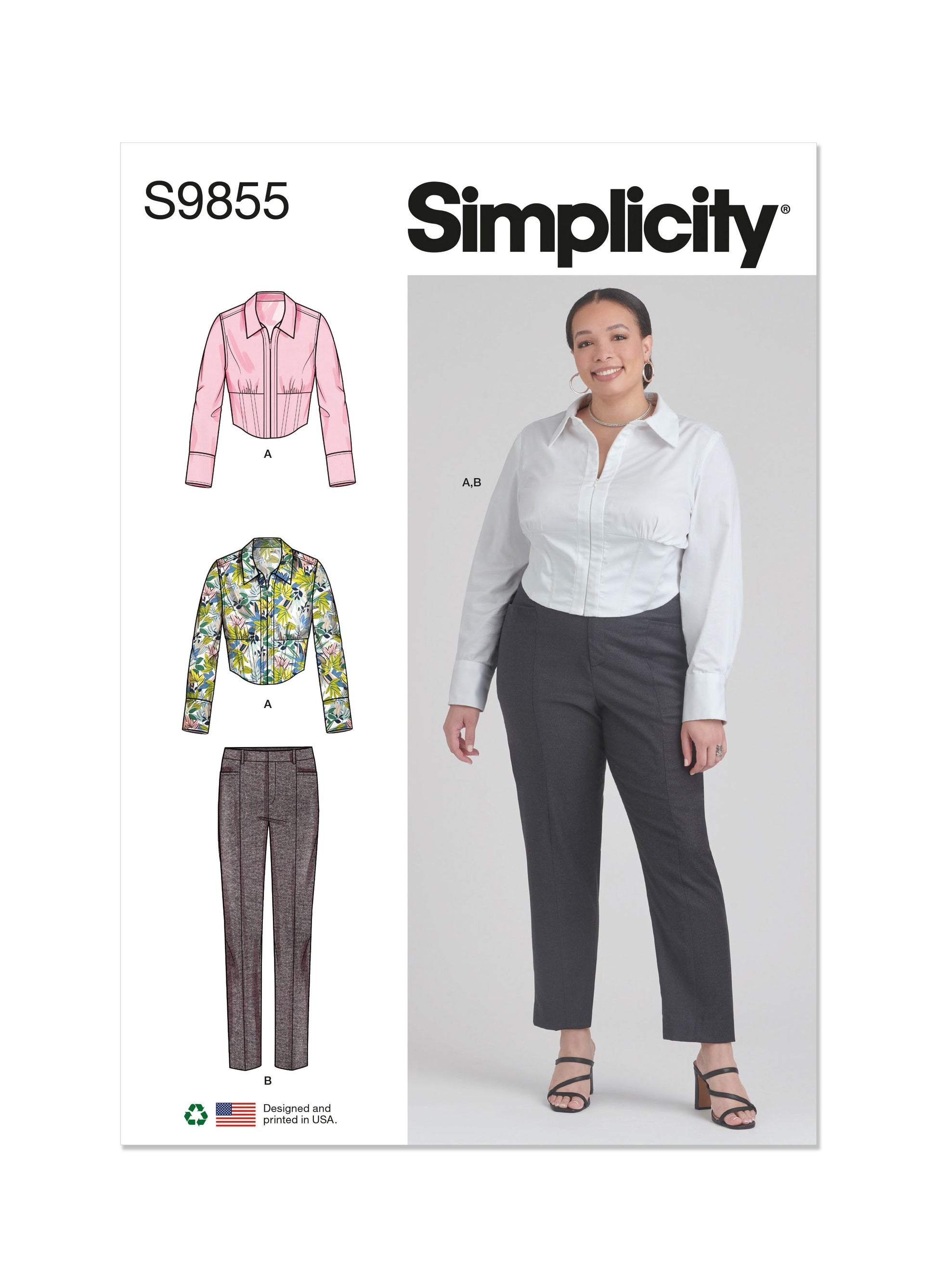 Simplicity Pattern S9855 Misses' and Women's Top and Pants