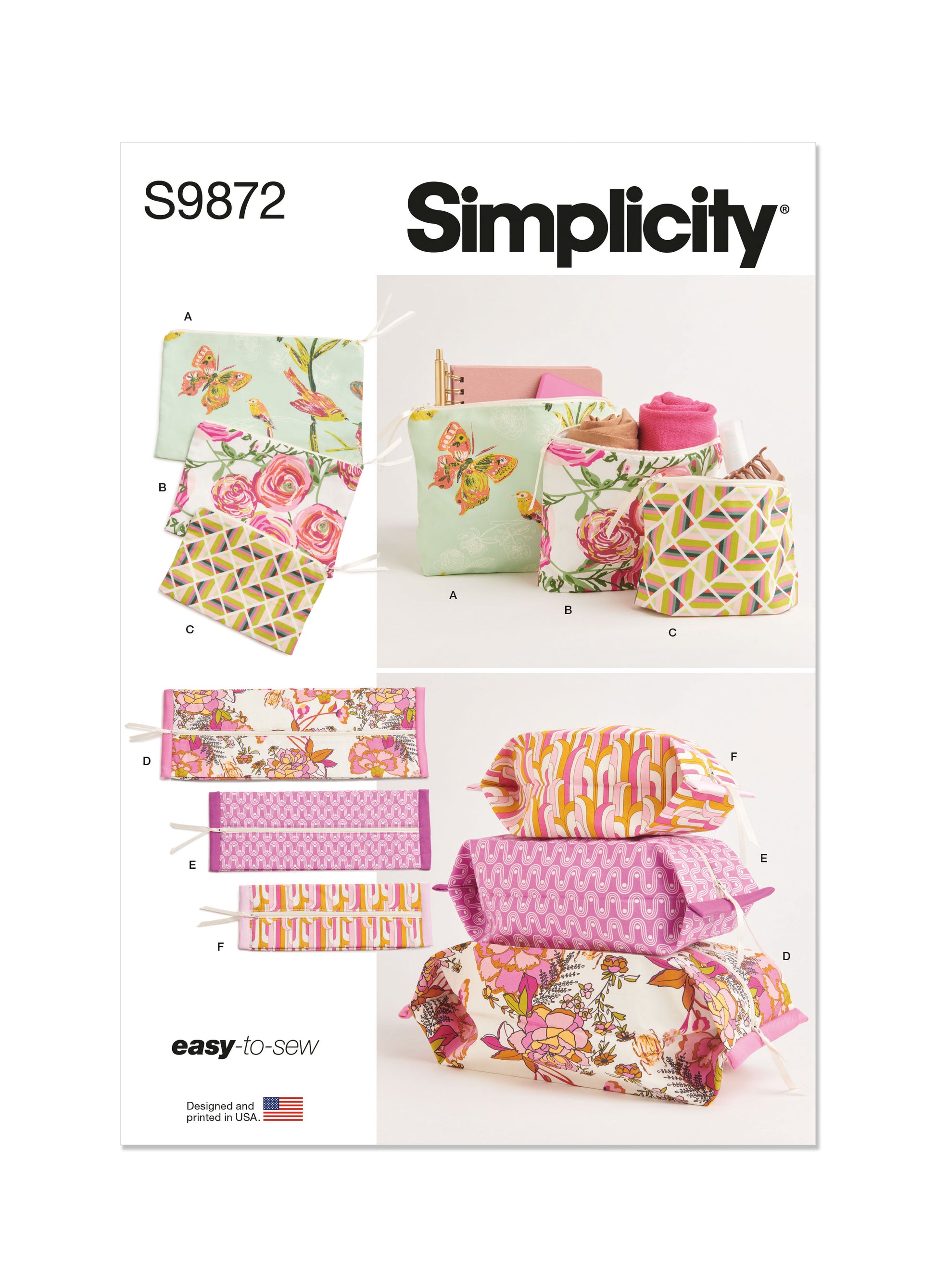 Simplicity Pattern S9872 Zipper Cases