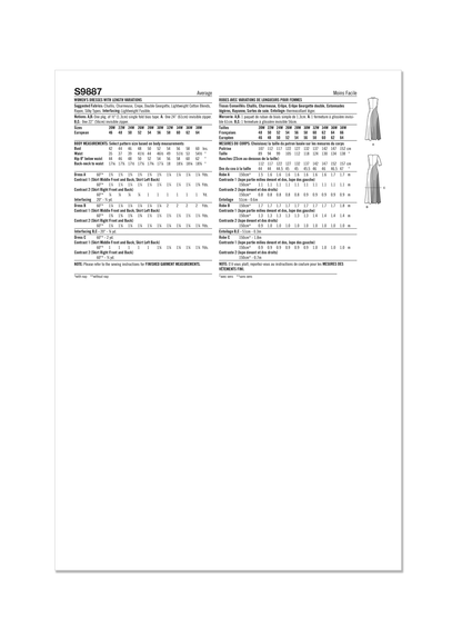 Simplicity Pattern 9887 Plus Size Dress