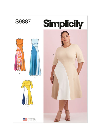 Simplicity Pattern 9887 Plus Size Dress