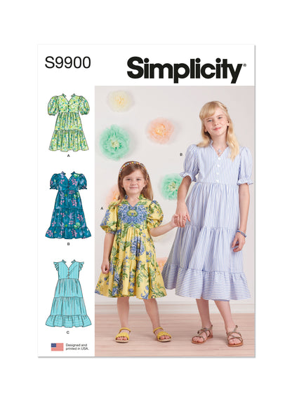 Simplicity Pattern 9900 Child Girl Dress