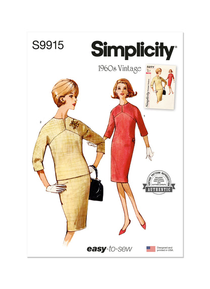 Simplicity Pattern S9915 Misses' Dress