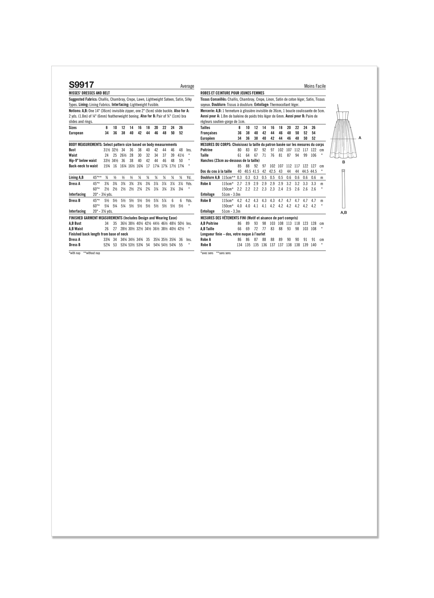 Simplicity Pattern S9917 Misses' Dress