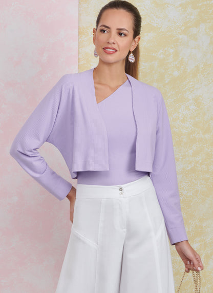 Simplicity Pattern S9925 Misses' Pants, Knit Shrug and Top