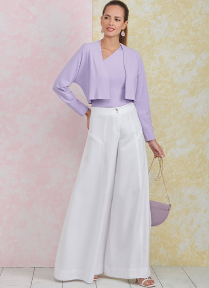 Simplicity Pattern S9925 Misses' Pants, Knit Shrug and Top